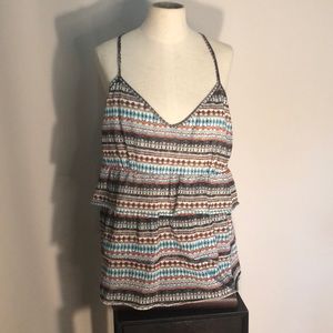 No Boundaries Spaqghetti Strap Blouse w/ lace back detail Sz XXL